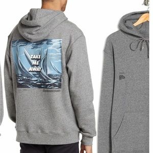 Stampd hoodie take me away logo heather gray size XL